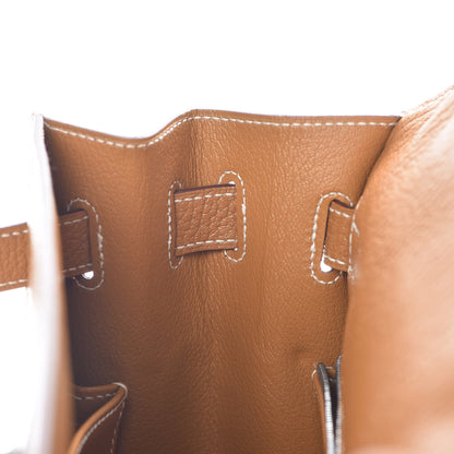 Hermes Chevre De Coromandel Kelly Sellier 32 Gold 13 of 38