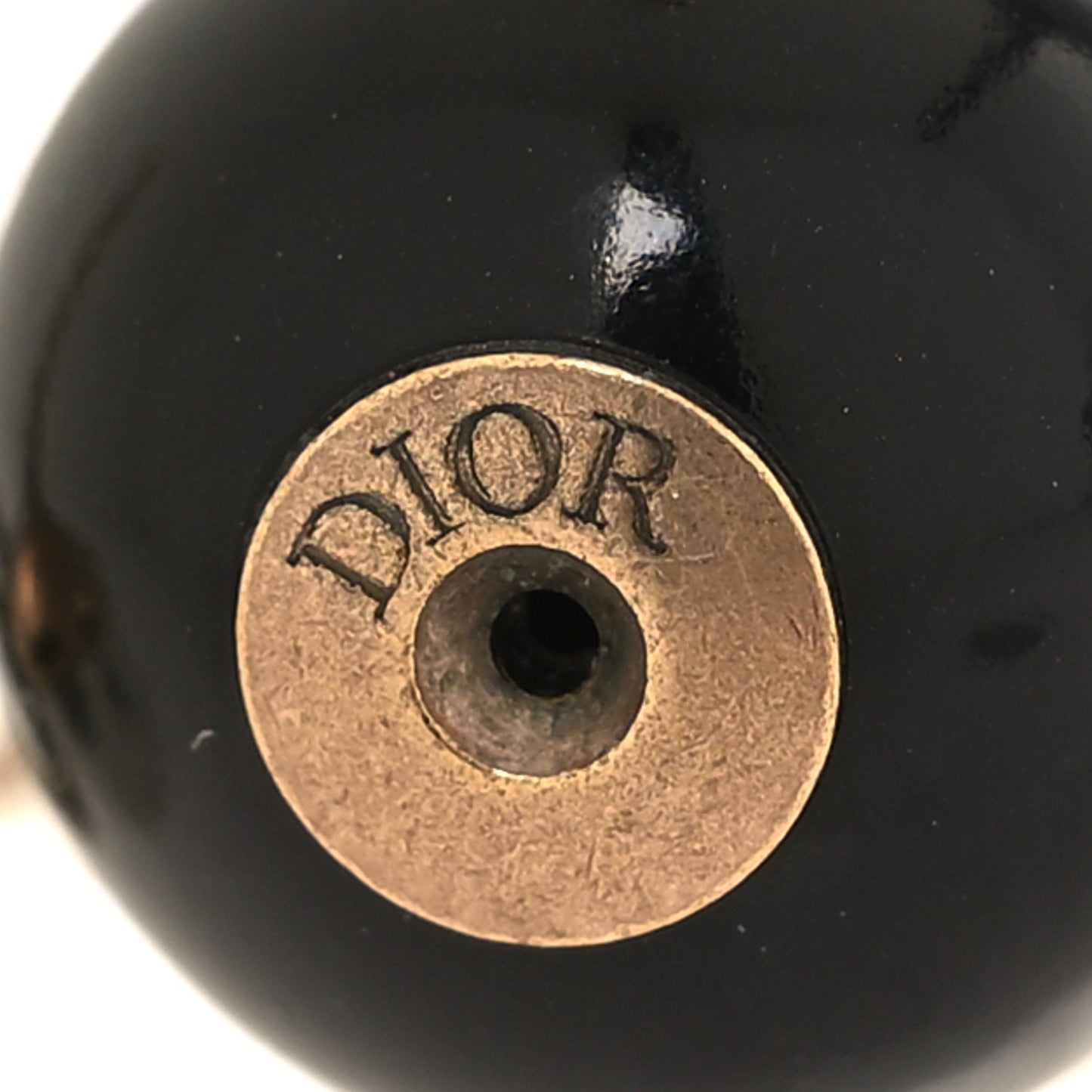 Pearl Mise En Dior Tribal Chain Earrings Black White