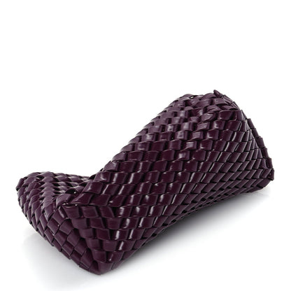 Bottega Veneta Patent Nappa Intrecciato Slanted Clutch  Purple 3 of 8