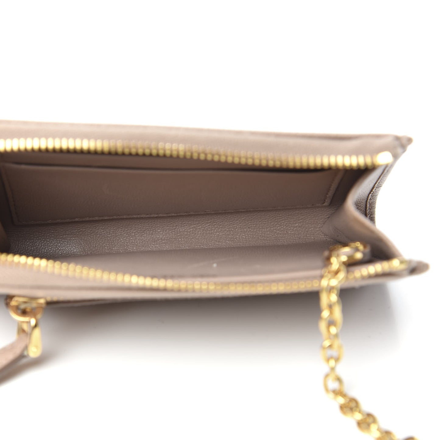 Saffiano Metal Zip Around Keychain Cipria