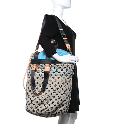 Louis Vuitton Fabric Jacquard Monogram Cheche Gypsy GM Blue 2 of 13