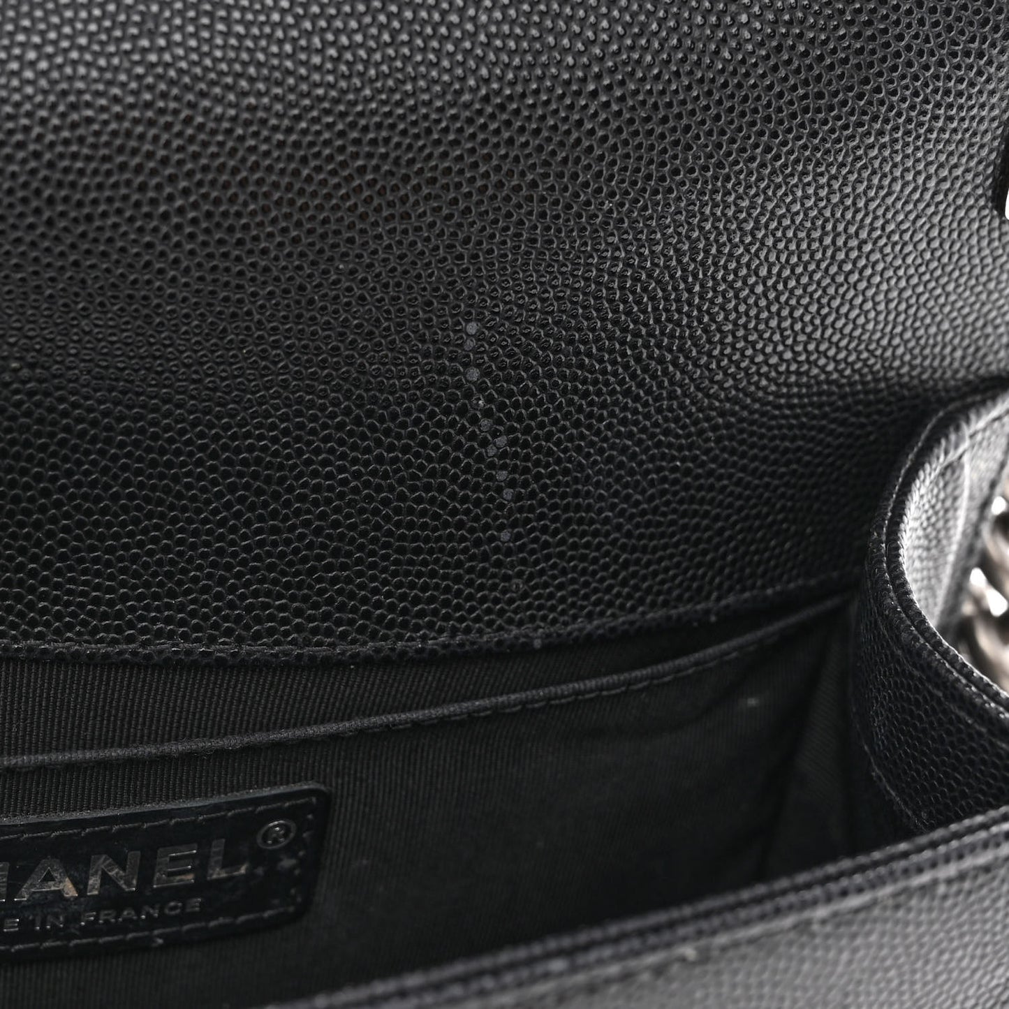 Caviar Quilted Small Boy Flap Black