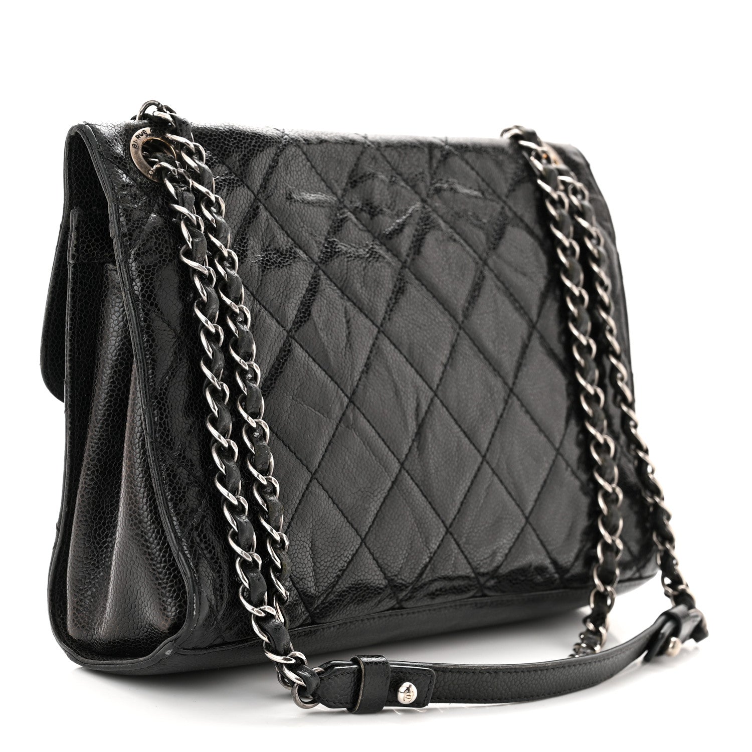 Chanel Crumpled Grained Calfskin Medium CC Crave Flap Black 3 of 14