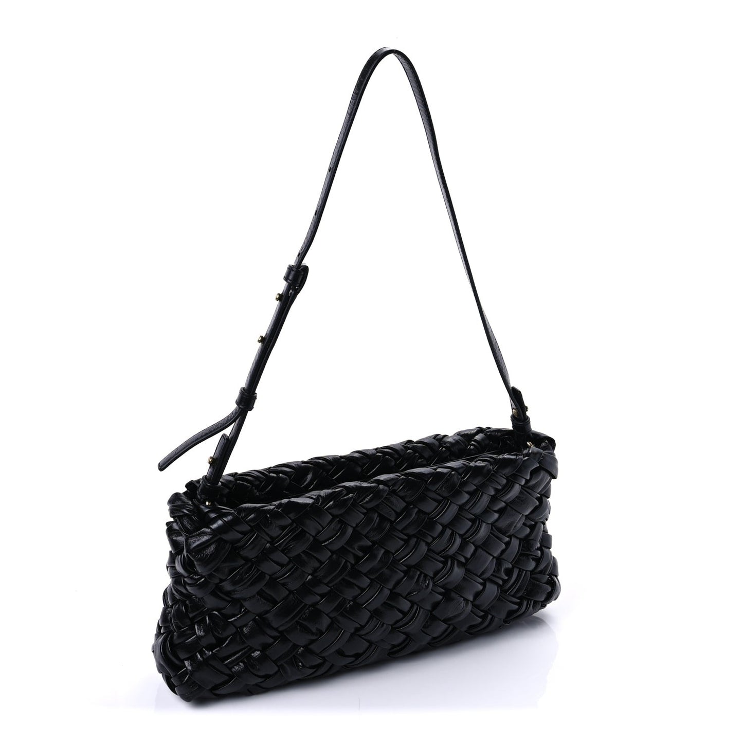 Calfskin Intrecciato Kalimero Cha-Cha Clutch  Black