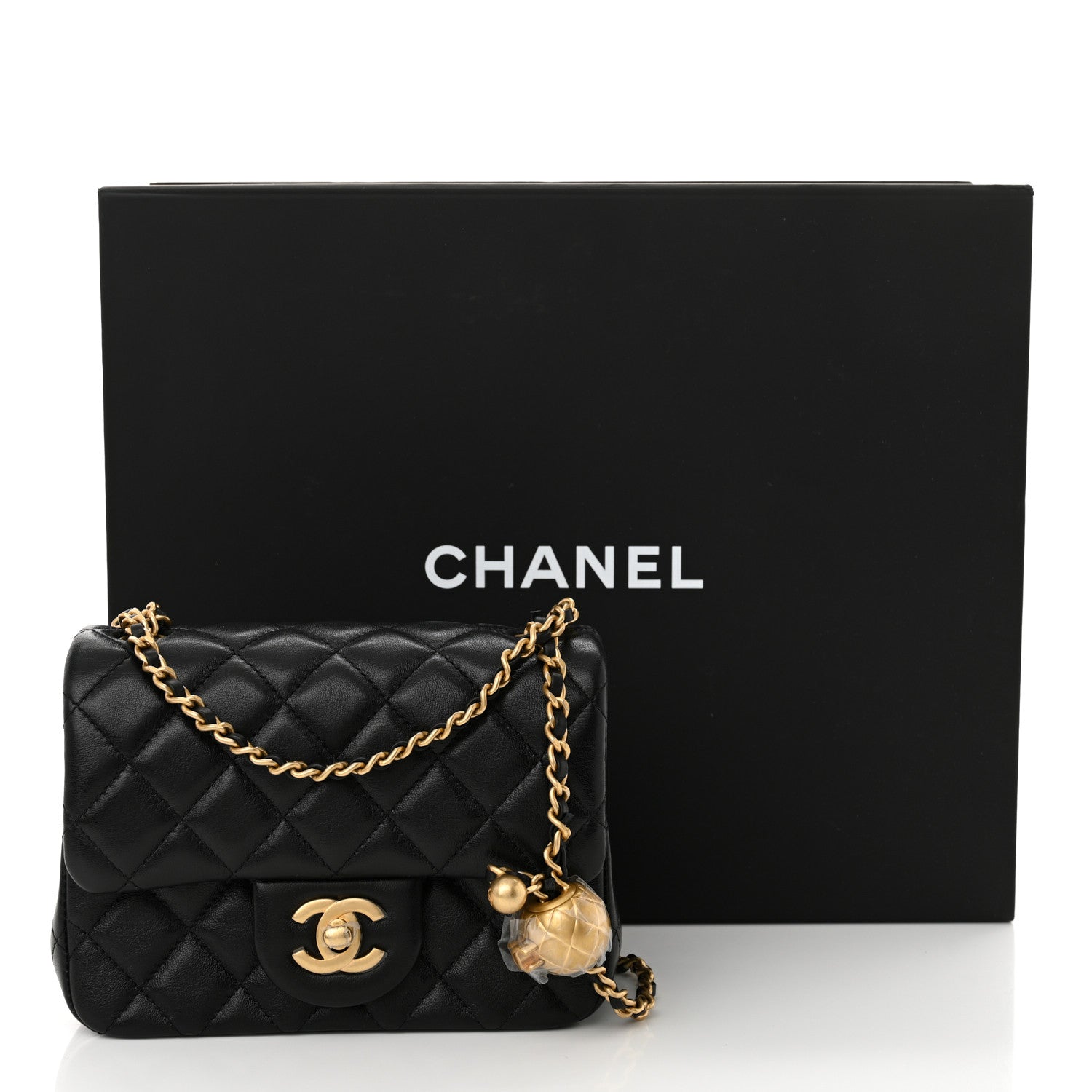 Chanel Lambskin Quilted Mini Pearl Crush Flap Black 11 of 11