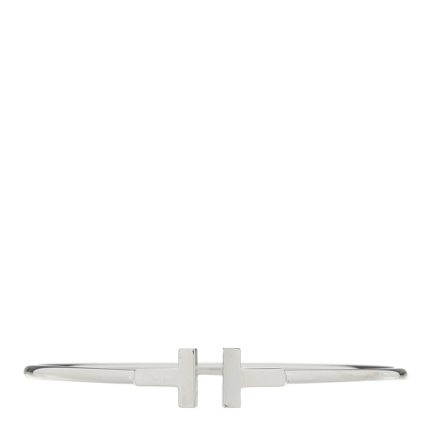 18K White Gold T Wire Bracelet