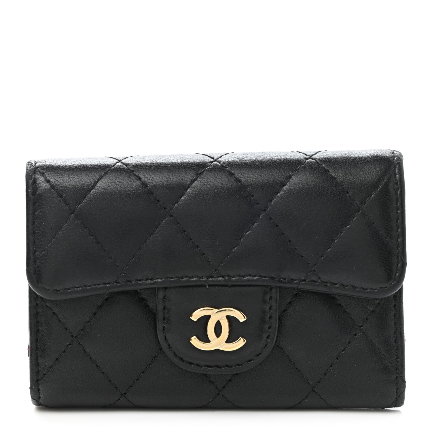 Chanel Lambskin Quilted 4 Key Holder Black 1 of 11
