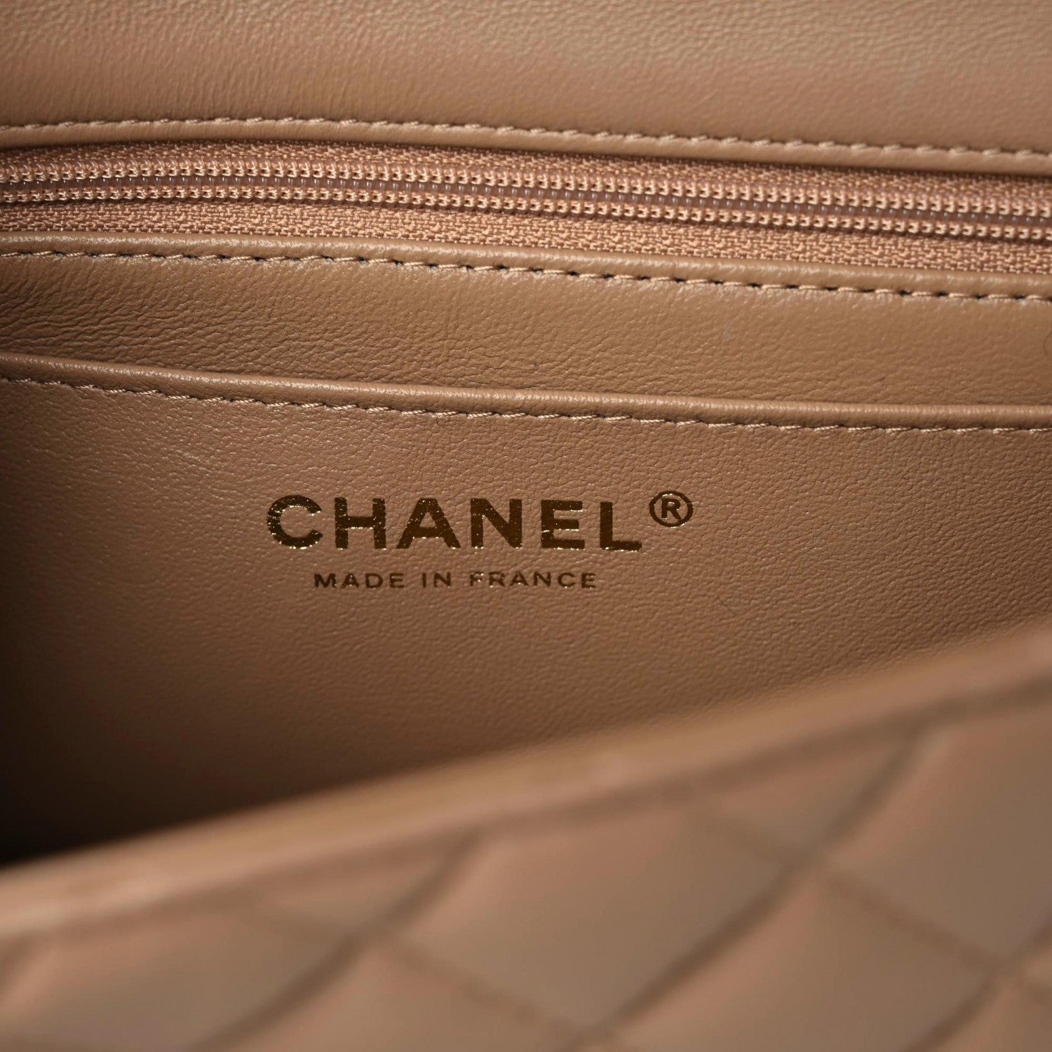 Chanel Lambskin Quilted Metal Mini Top Handle Rectangular Flap Beige 6 of 10