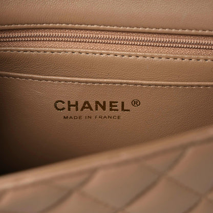 Chanel Lambskin Quilted Metal Mini Top Handle Rectangular Flap Beige 6 of 10