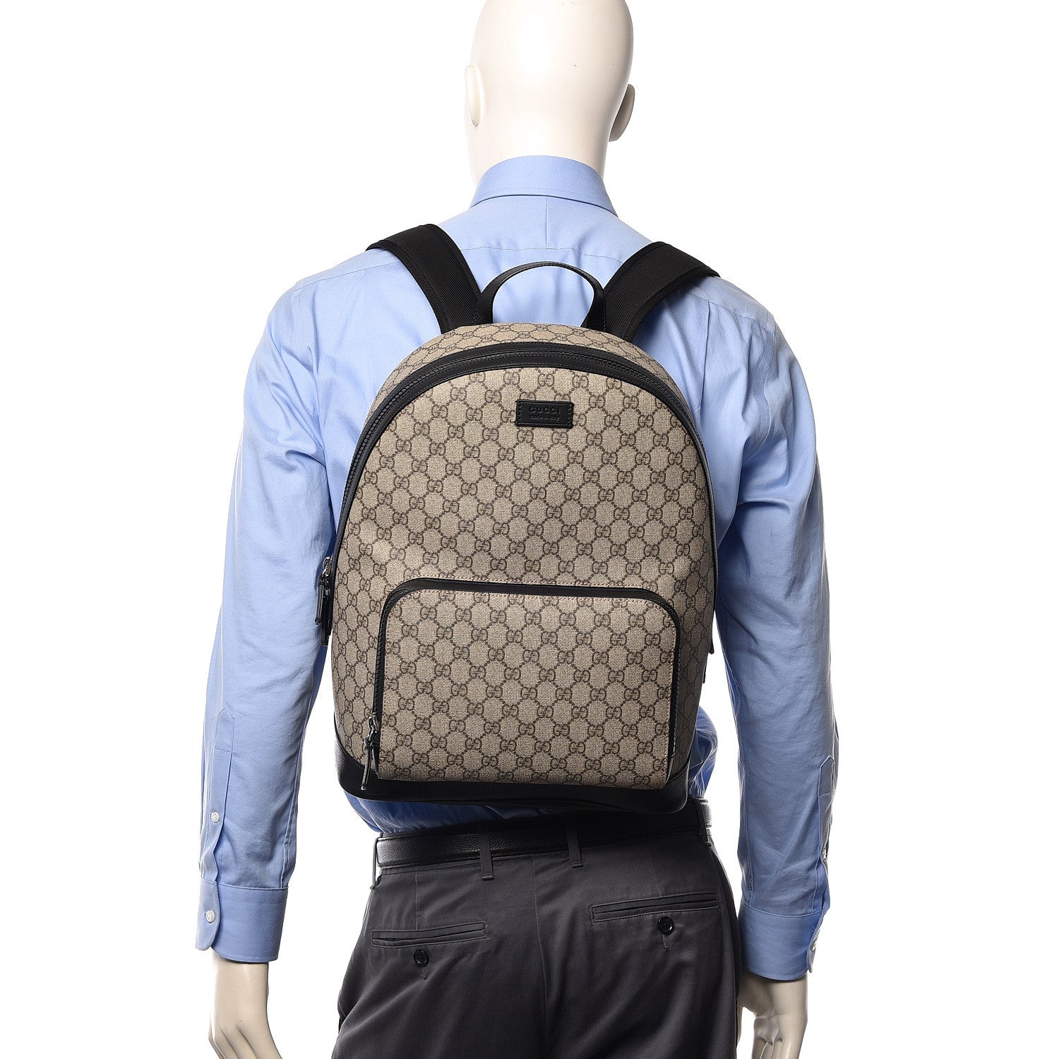 Gucci GG Supreme Monogram Medium Backpack Black 2 of 13