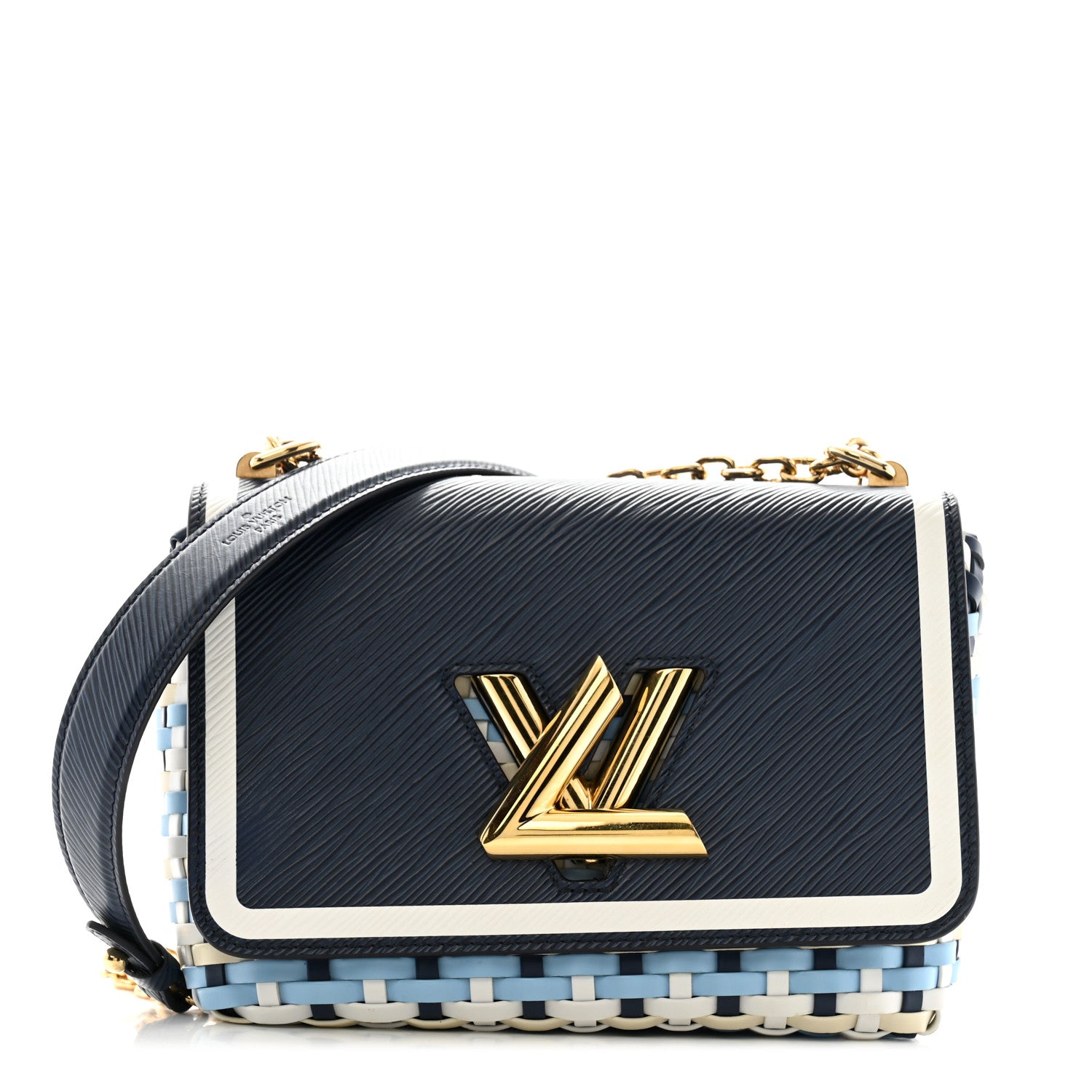 Louis Vuitton Epi Guinguette Twist Shoulder Bag MM Indigo Blue 1 of 13