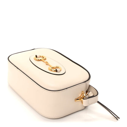 Gucci Azalea Calfskin Mini Horsebit 1955 Camera Shoulder Bag  Mystic White 8 of 8