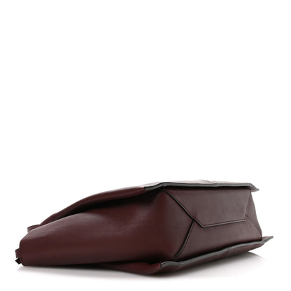 Celine Supple Natural Calfskin Medium Tri-Fold Bag Burgundy 4 of 12