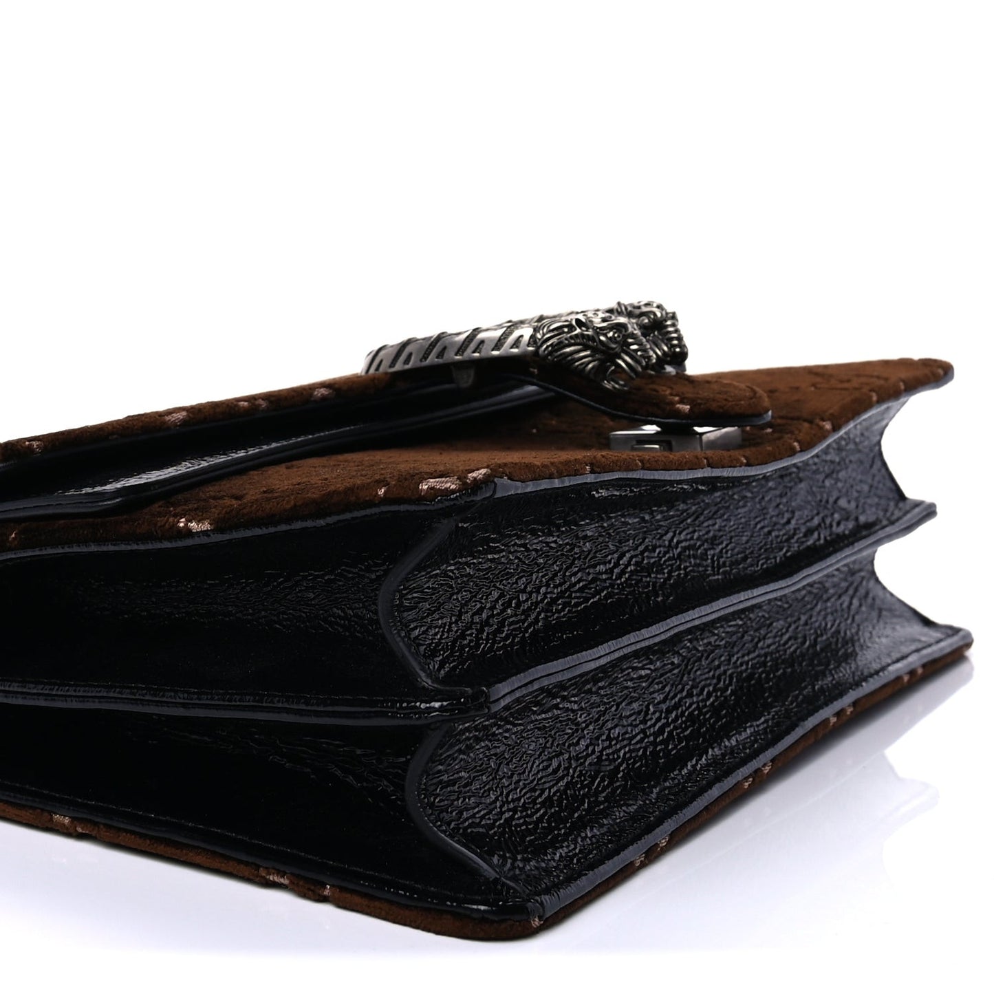 Velvet Skipper GG Monogram Small Dionysus Shoulder Bag Brown Black
