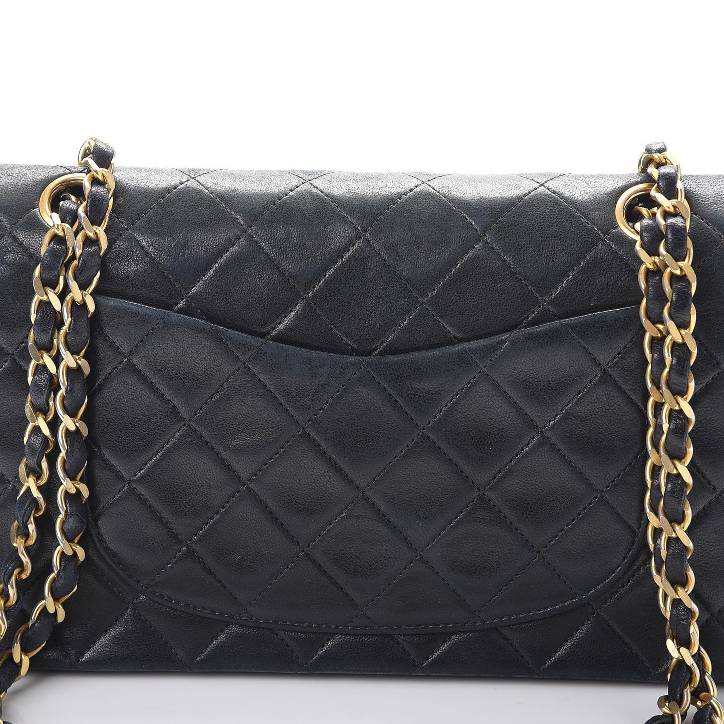Lambskin Quilted Small Double Flap Black