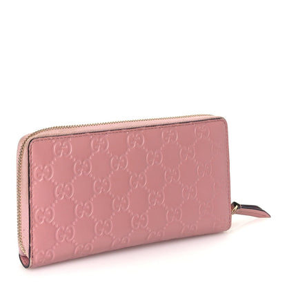Gucci ssima Signature Zip Around Wallet Soft Pink 3 of 8