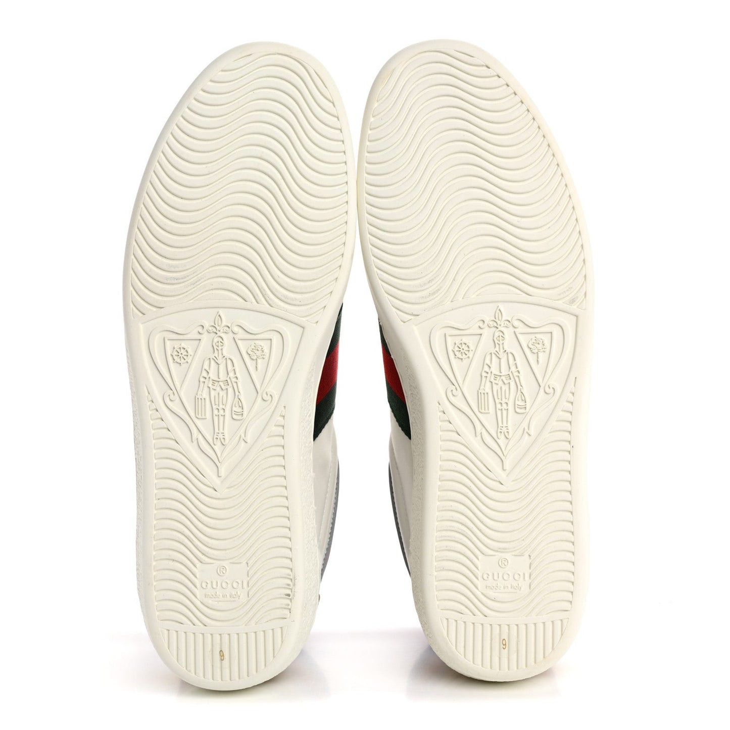 Calfskin Web Mens Ace High Top Sneakers 9 White Bright Splash