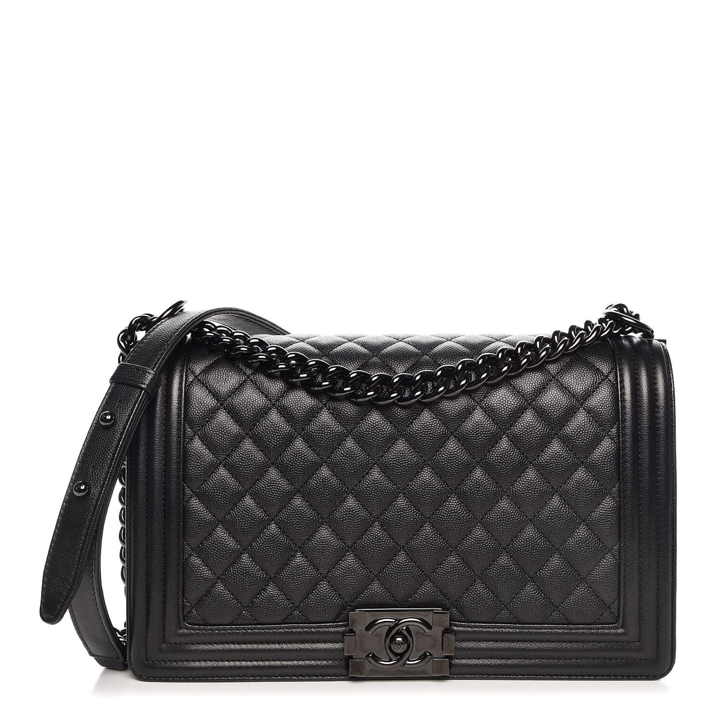 Caviar Quilted New Medium Boy Flap So Black