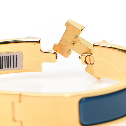 Hermes Enamel Narrow Clic Clac H Bracelet PM Bleu Profond 3 of 5