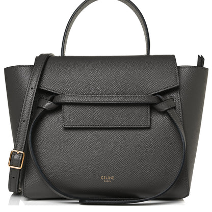 Celine Grained Calfskin Nano Belt Bag Grey 8 of 13