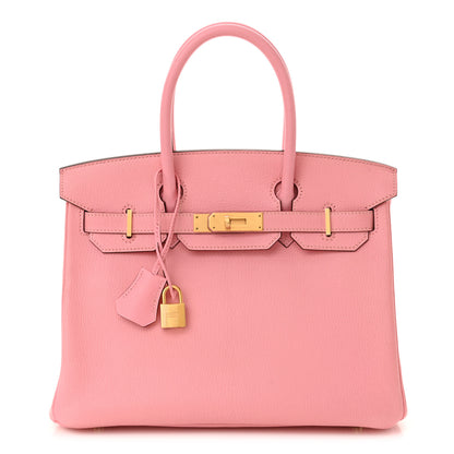 Hermes Chevre de Coromandel Horseshoe Birkin 30 Rose Confetti Fuchsia 1 of 17