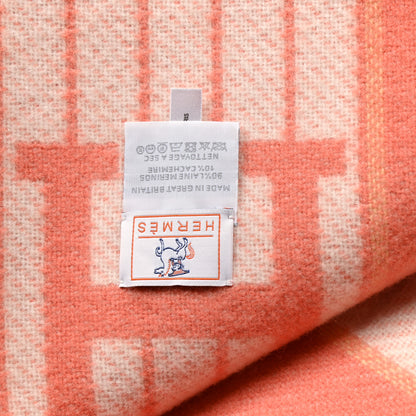 Hermes Wool Cashmere Avalon Cabriole Blanket Melon 3 of 3