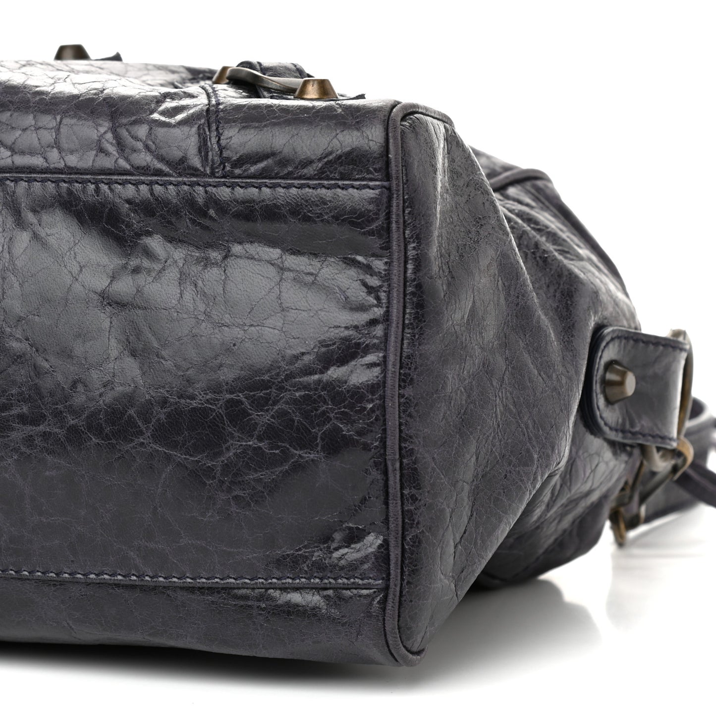 Chevre Classic Hardware Box Bag Ink