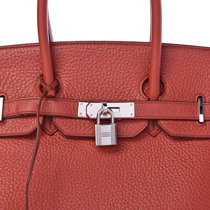 Hermes Taurillon Clemence Birkin 35 Rouge Venetian 46 of 46