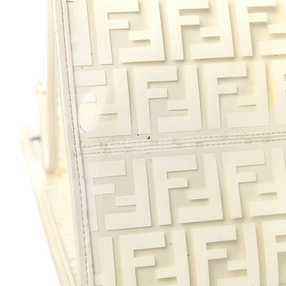 Fendi TPU FF Vitello Century Plexiglass Large Runaway Shopper Tote White 7 of 10