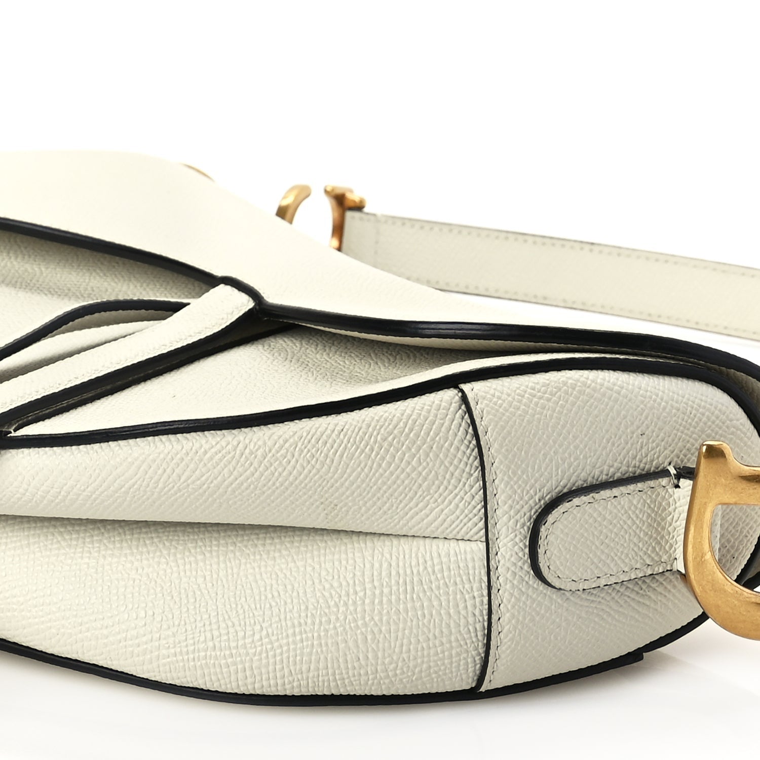 Christian Dior Grained Calfskin Saddle Bag With Strap Latte 8 of 8