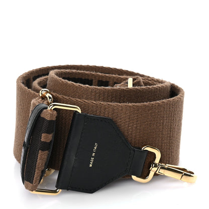 Fendi Ribbon Vitello Century FF 1974 Flat Studded Strap You Fango Marrone Ebano 2 of 4