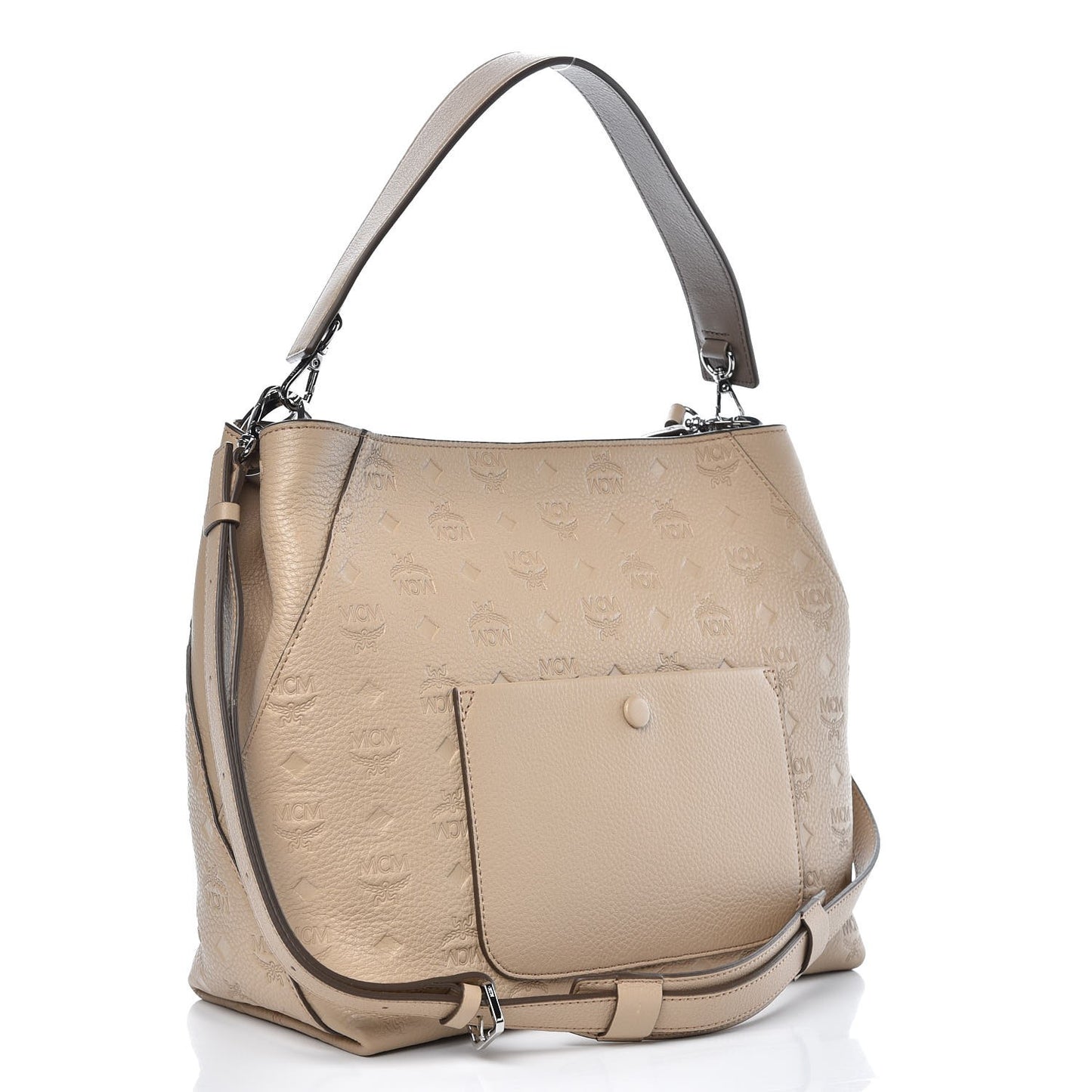 Grained Calfskin Medium Klara Hobo New Beige