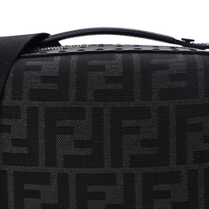 Fendi Recycled Fabric Jacquard Vitello Astro FF 1974 Mini Suitcase Bag Asfalto Black 6 of 8