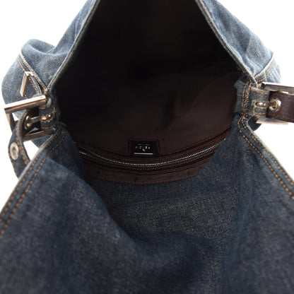 Fendi Denim Mama Baguette Blue 5 of 9