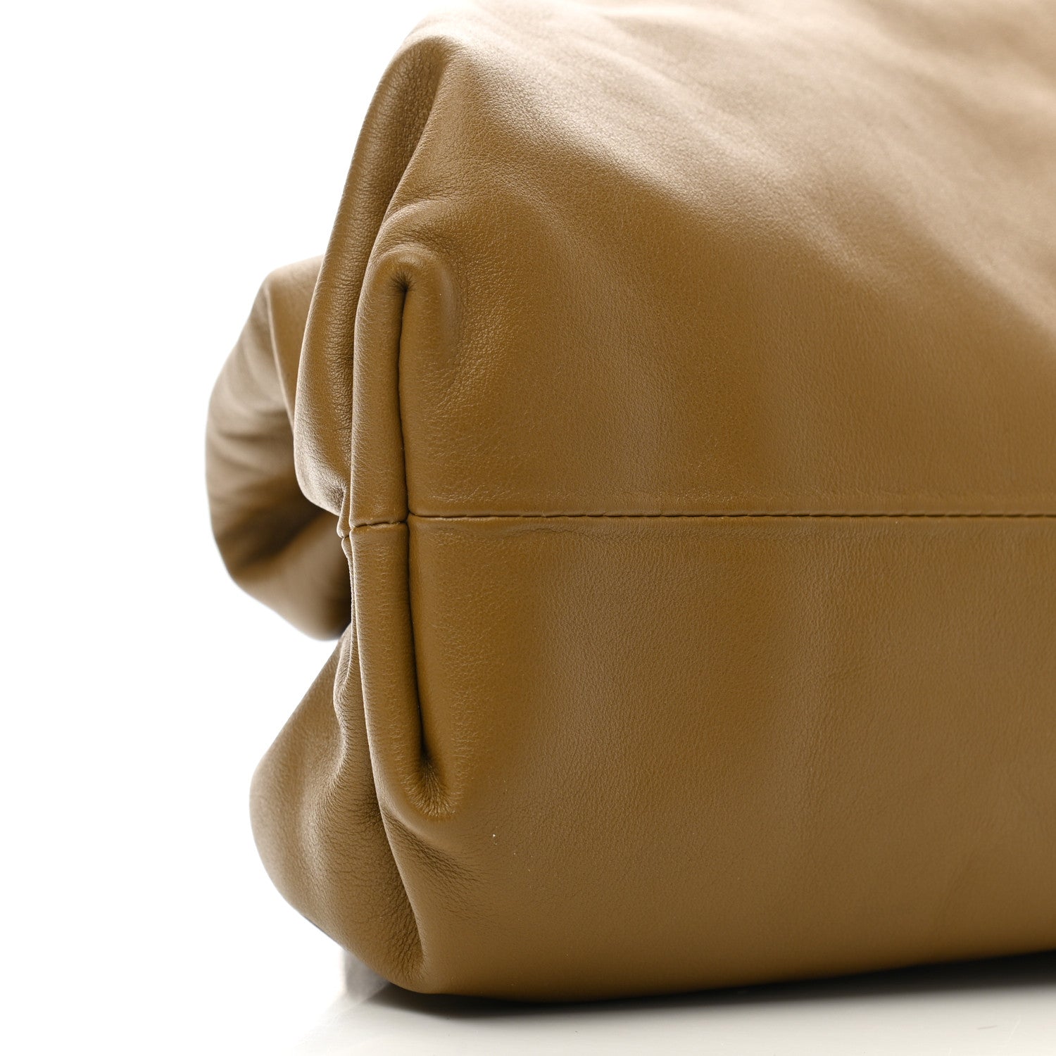 Bottega Veneta Smooth Butter Calf The Pouch Oversized Clutch Moutarde 9 of 10