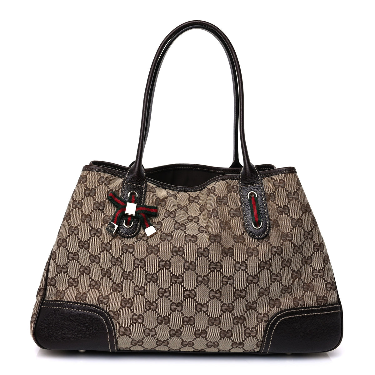 Monogram Medium Princy Tote  Dark Brown