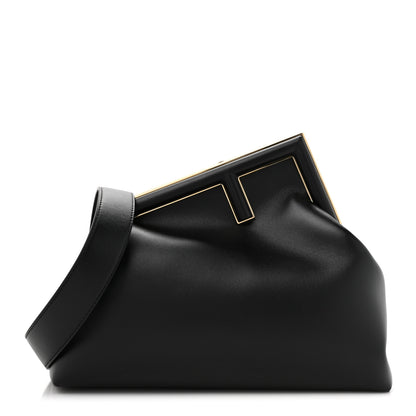 Fendi Shiny Nappa Medium Fendi First Black 1 of 11