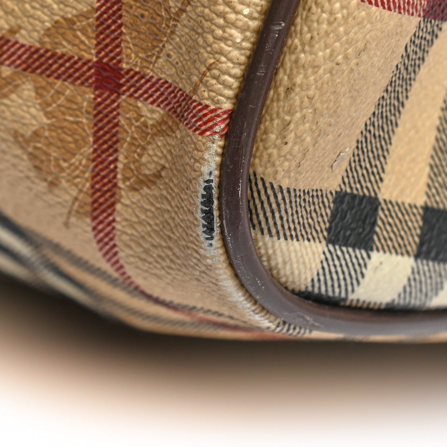 Burberry Haymarket Check Duffle Bag Brown 7 of 15