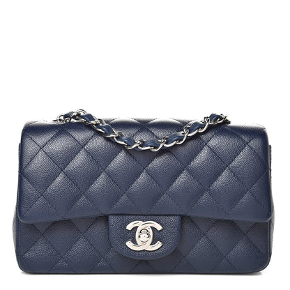 Chanel Caviar Quilted Mini Rectangular Flap Navy 1 of 11