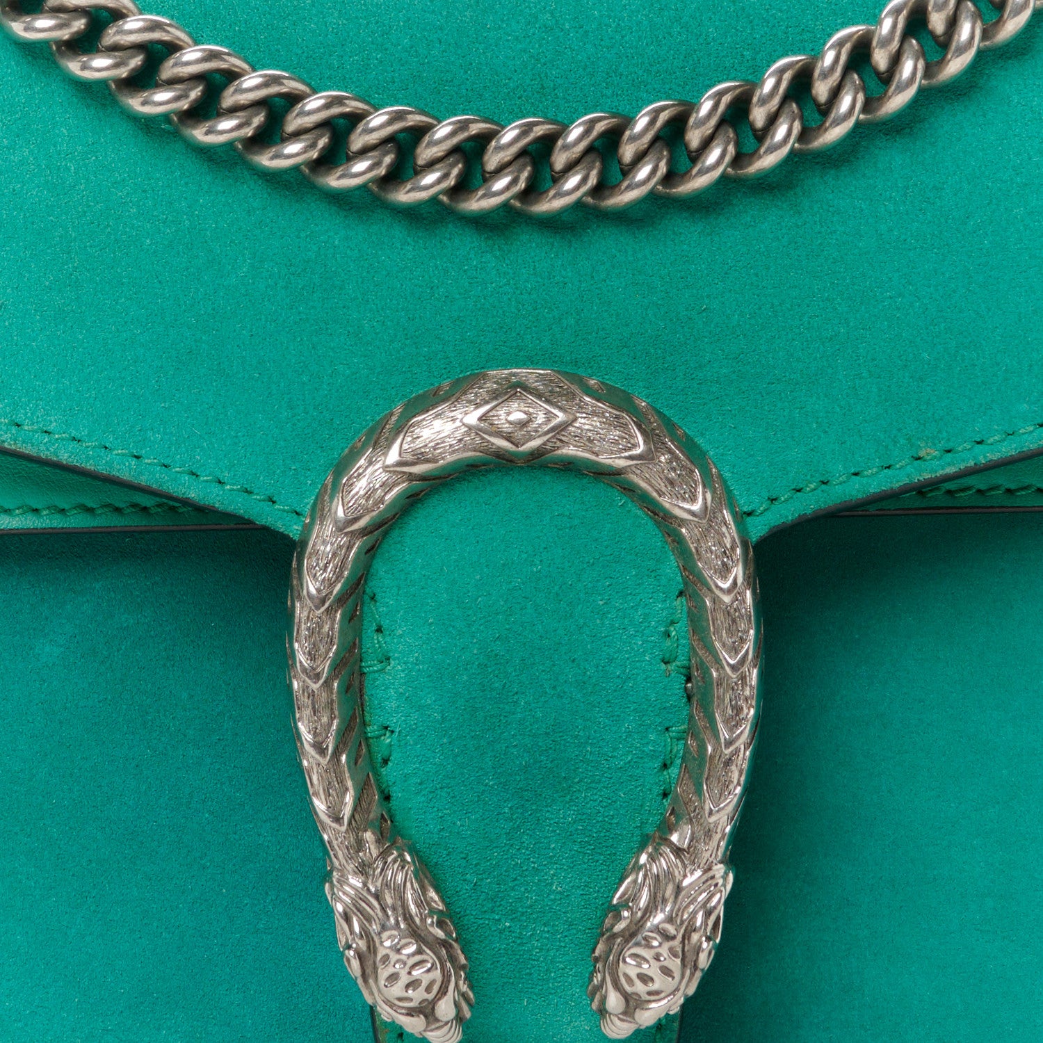 Gucci Suede Small Dionysus Shoulder Bag Green 8 of 10