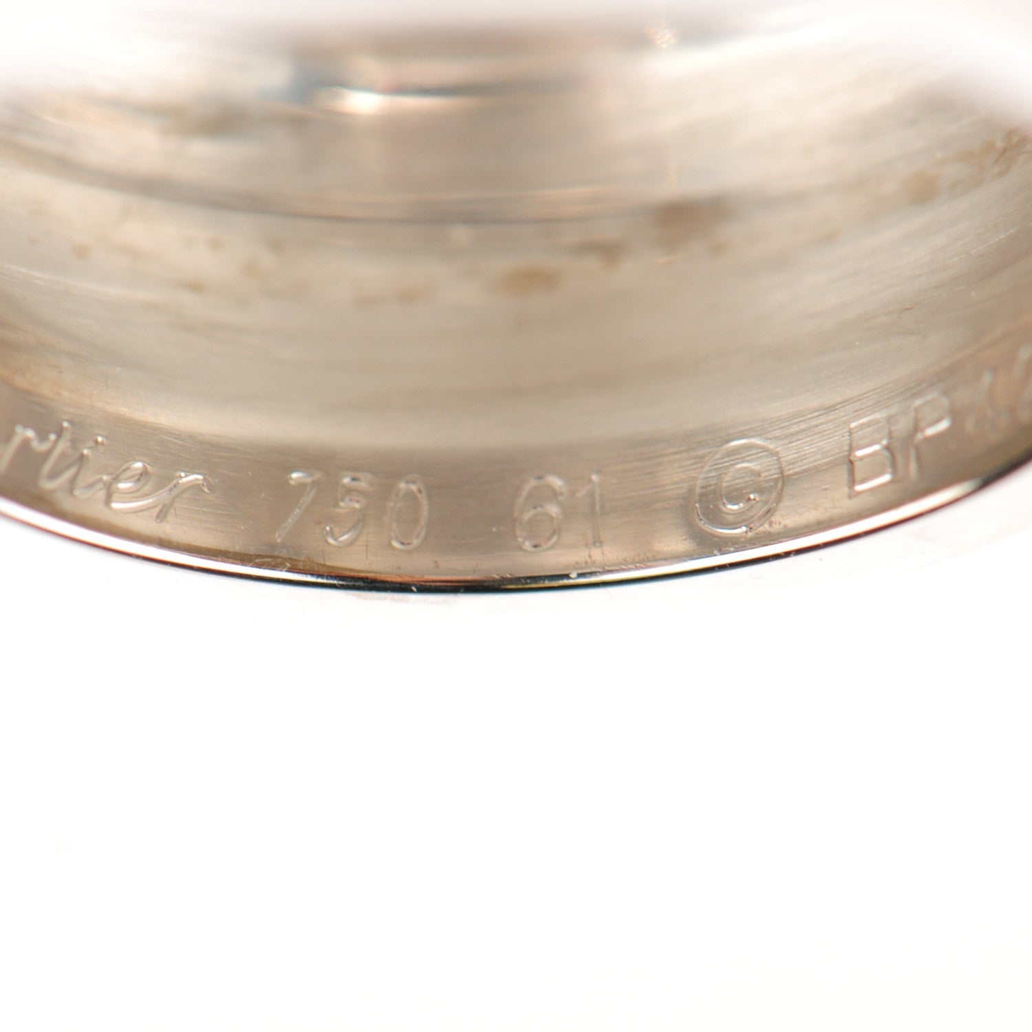 Cartier 18K White Gold 12mm Wide LOVE Ring 61 10 5 of 5