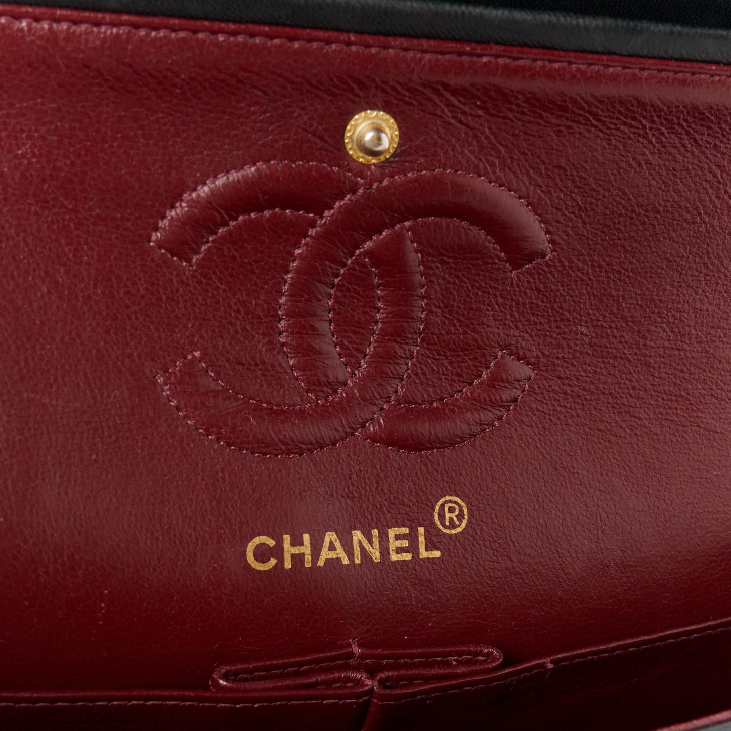 Lambskin Quilted Small Double Flap Black