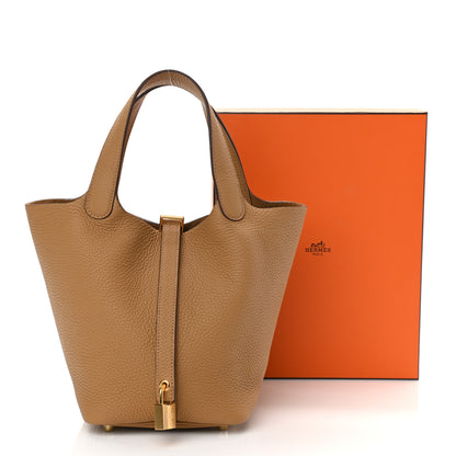 Hermes Taurillon Clemence Picotin Lock 18 PM Biscuit 10 of 10