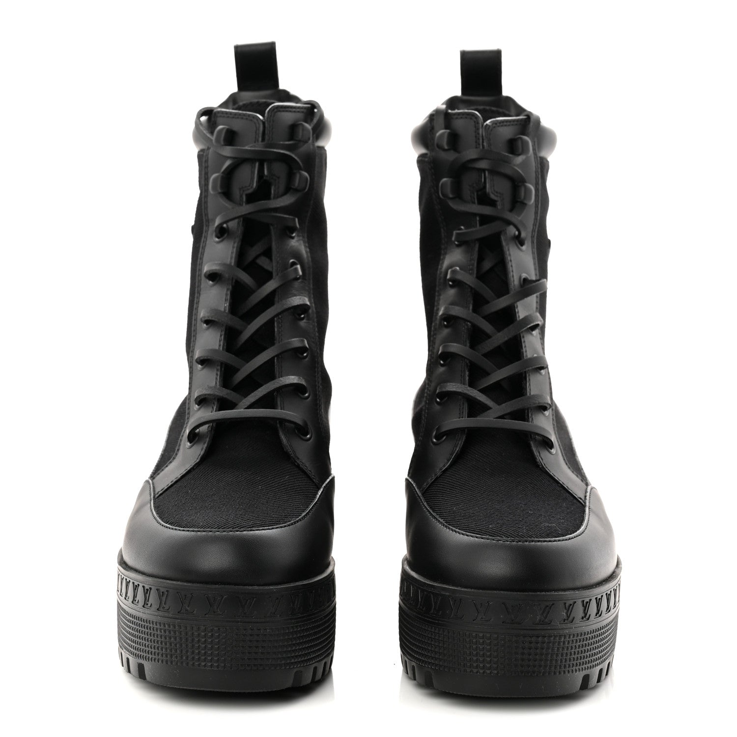 Louis Vuitton Canvas Laureate Platform Desert Boots 37.5 Black 3 of 9