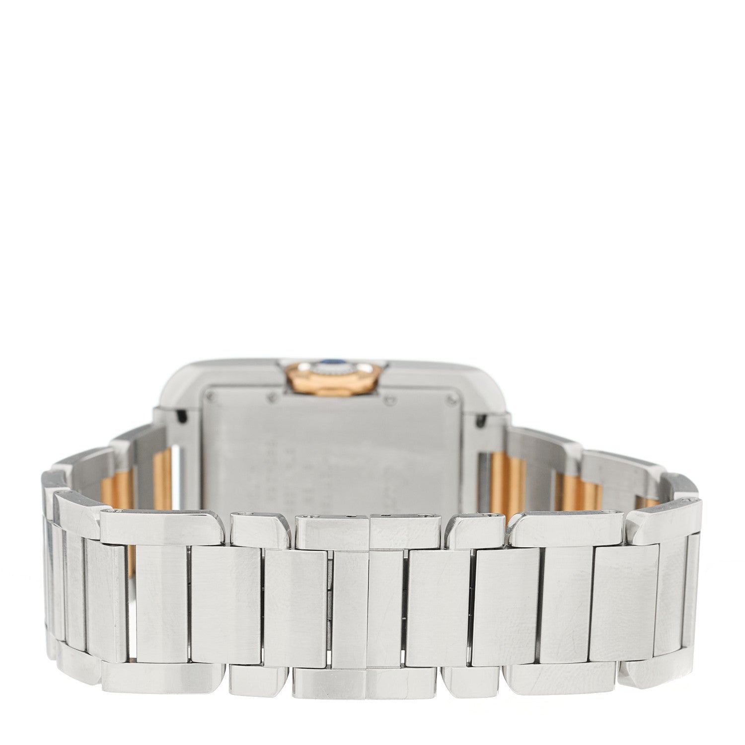 Cartier Stainless Steel 18K Yellow Gold 30mm Tank Anglaise Automatic Watch 3 of 4