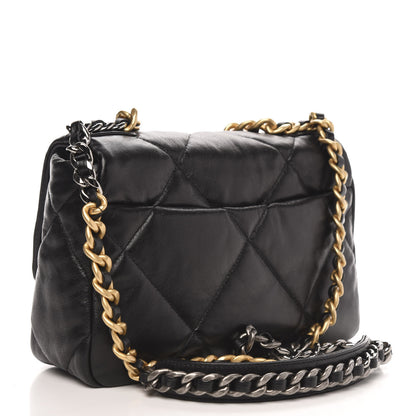 Chanel Goatskin Quilted Medium 19 Flap Black 3 of 11