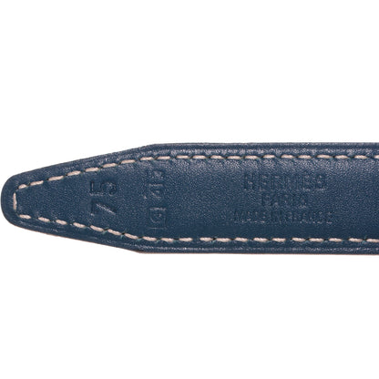 Hermes Swift Box Reversible Brushed Gold Constance 18mm H Belt 70 Bleu Thalassa Black 3 of 6