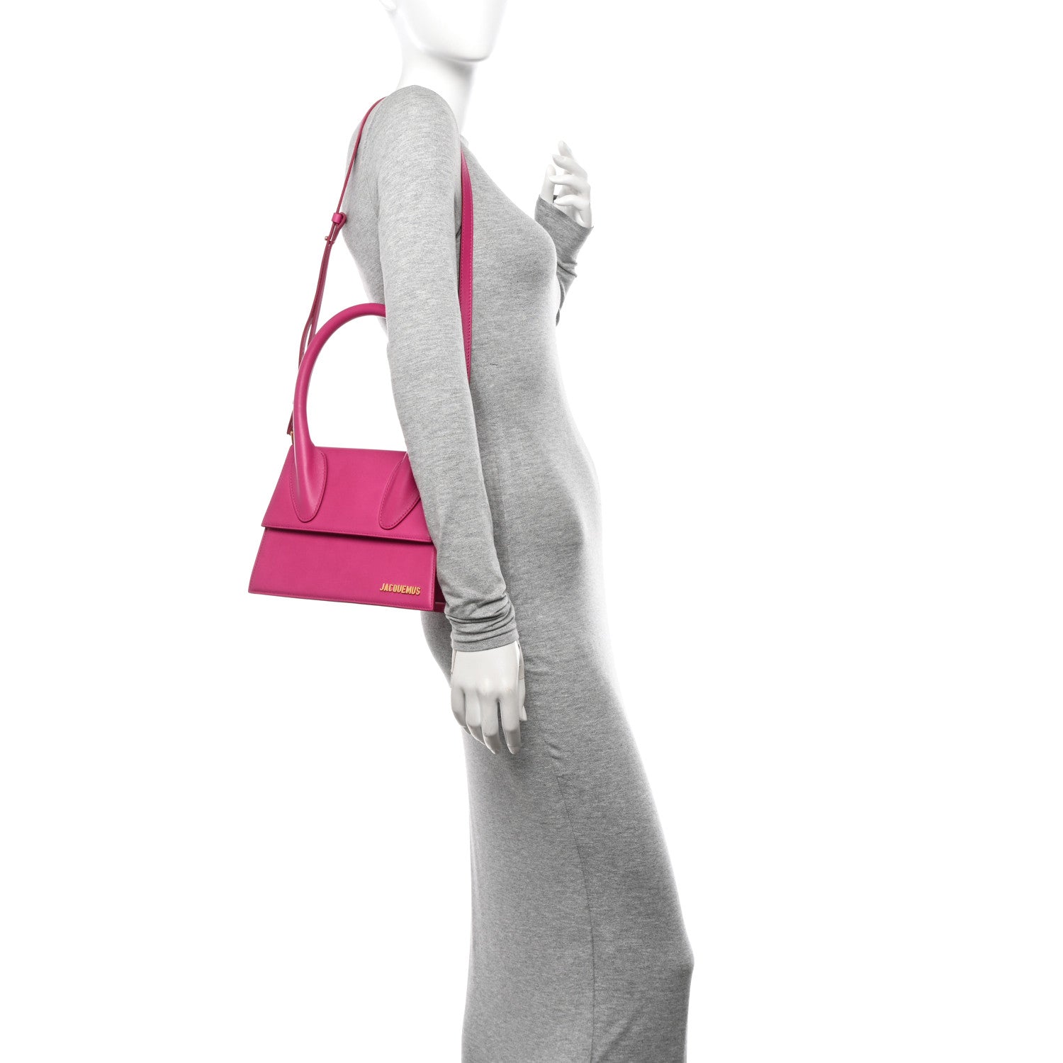 Jacquemus Smooth Calfskin Le Grand Chiquito Dark Pink 3 of 9