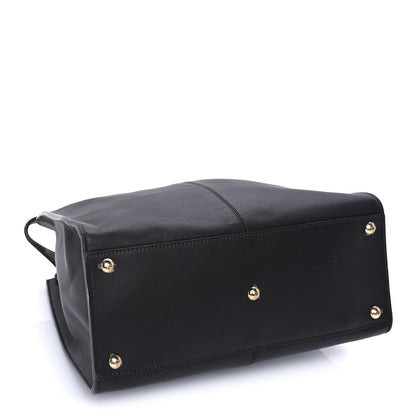 Fendi Vitello Seta Glazed Fabric FF 1974 Medium Peekaboo X-Lite Ebano 7 of 7
