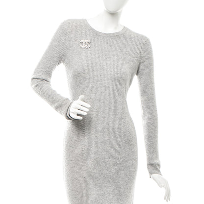 Chanel Crystal Large CC Brooch Silver 2 of 4